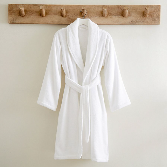 Short Fleece Robe with Pockets