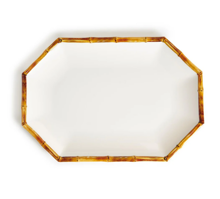 BAMBOO TOUCH OCTAGONAL SERVING TRAY / PLATTER