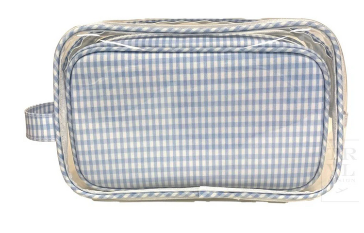 Clear Duo Gingham Travel Case