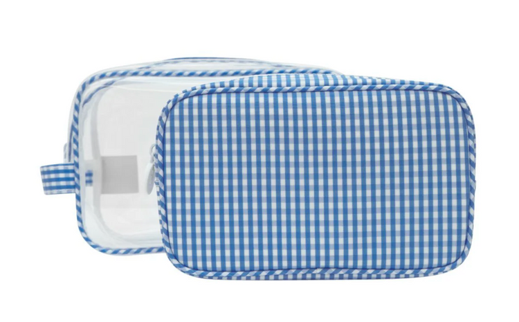 Clear Duo Gingham Travel Case