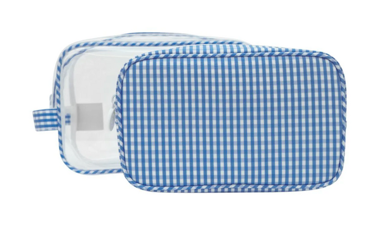 Clear Duo Gingham Travel Case