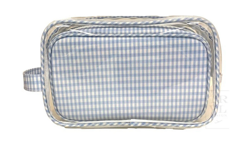 Clear Duo Gingham Travel Case