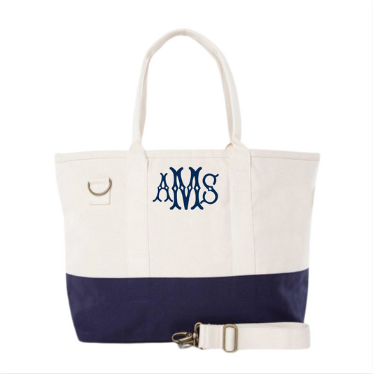 Color Block Boat Tote