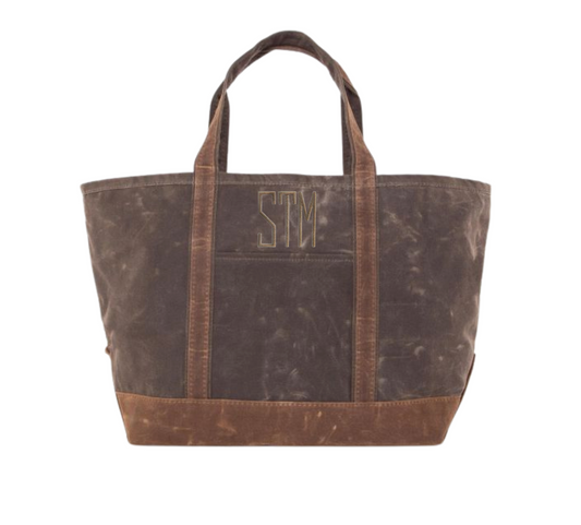 Waxed Large Canvas Tote