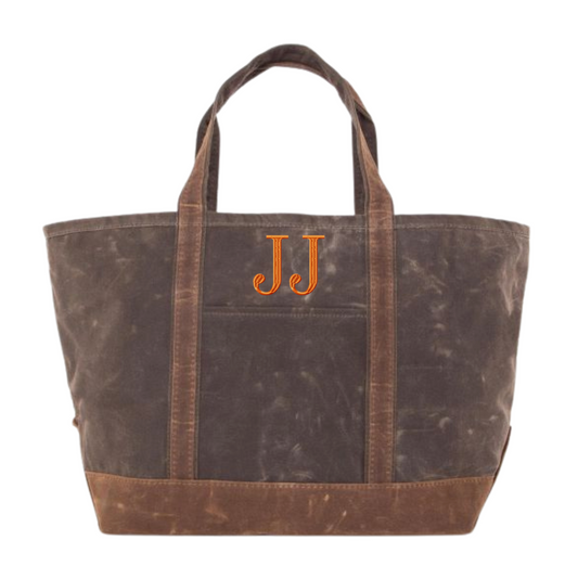 Waxed Large Canvas Tote