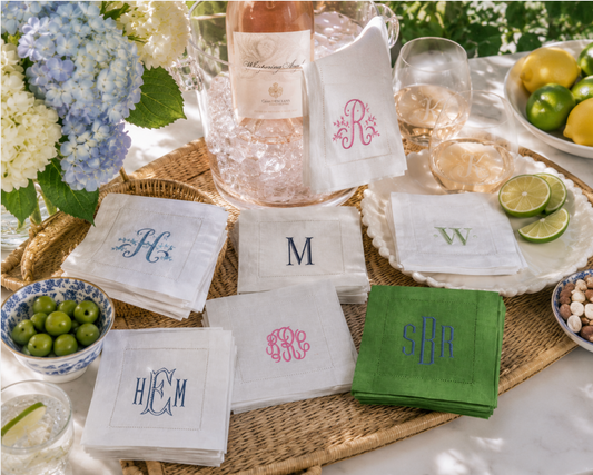 Personalized Linen Cocktail Napkins