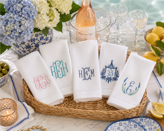 Personalized Pique Guest Towels | Summer Hostess Gift