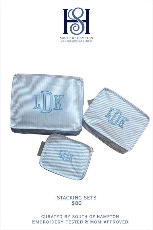 Personalized Wipeable Stacking Set | Monogrammed Packing Cubes
