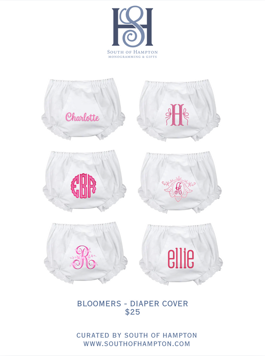 Personalized Baby Bloomers | Monogrammed Diaper Cover