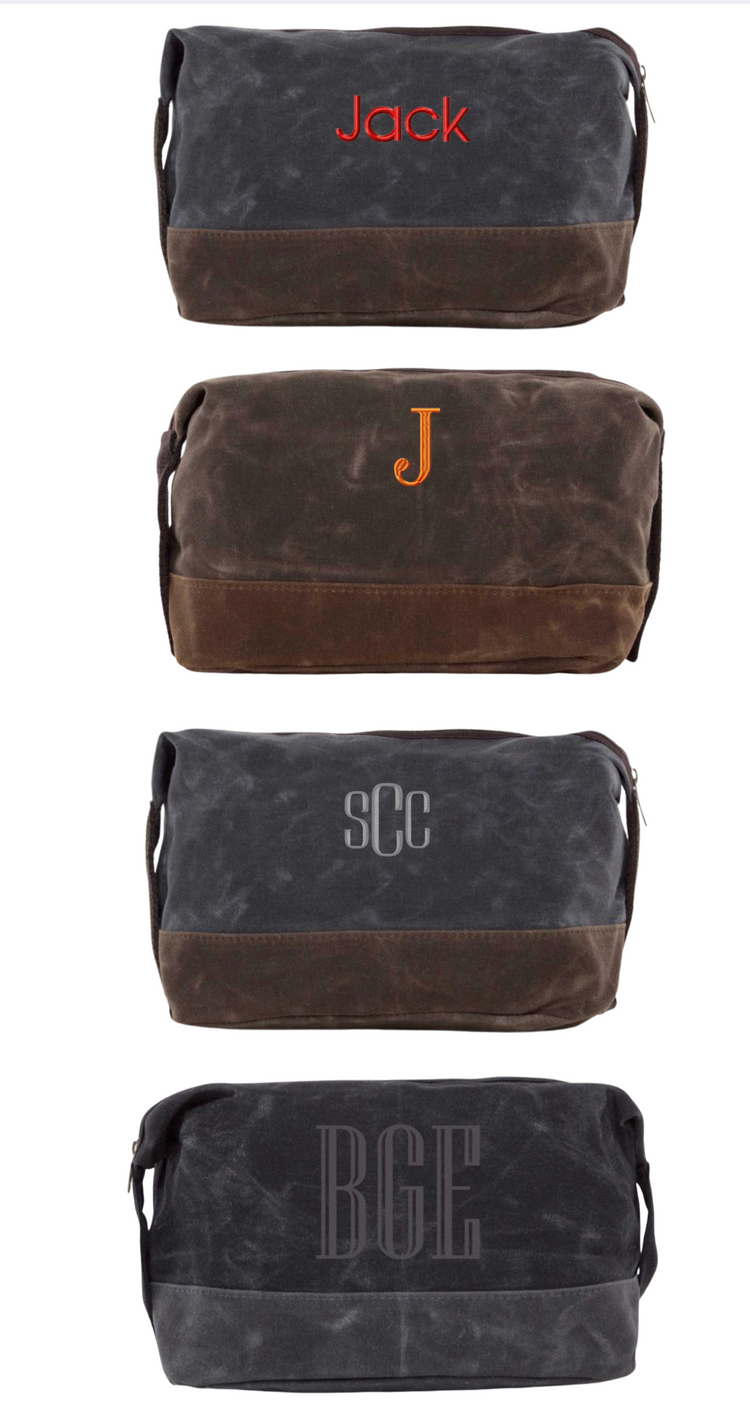 Waxed Canvas Dopp Kit