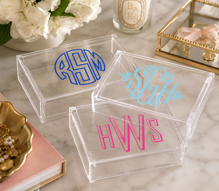 Personalized Medium Acrylic Catch-All Box