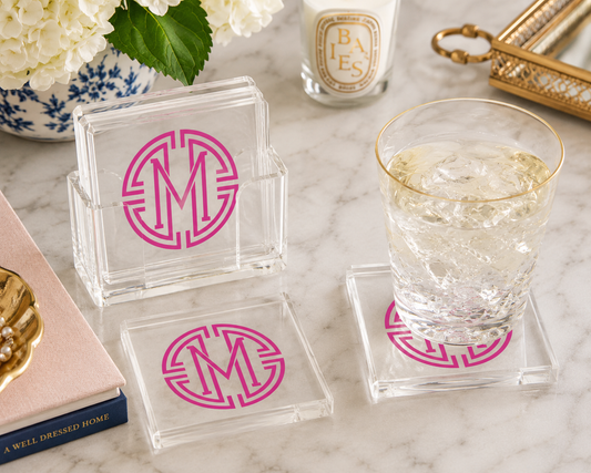 Personalized Acrylic Coaster Set