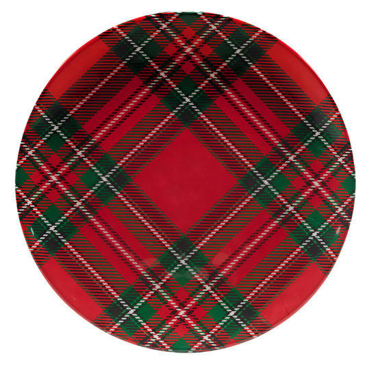 Christmas Plaid Melamine Platter