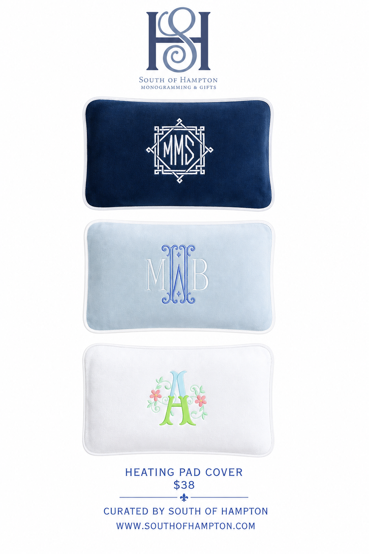 Monogrammed Heating Pad Cover