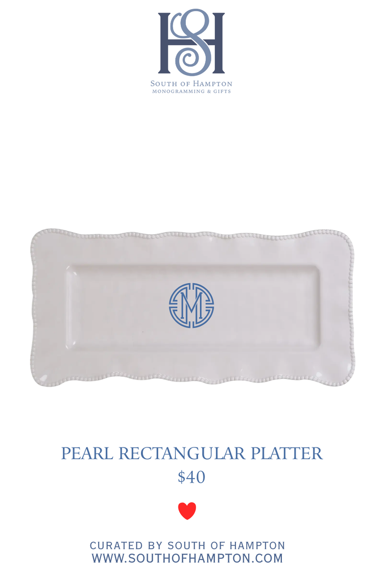Perlette Cream Melamine Rectangular Platter