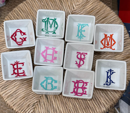 Monogrammed Trinket Tray