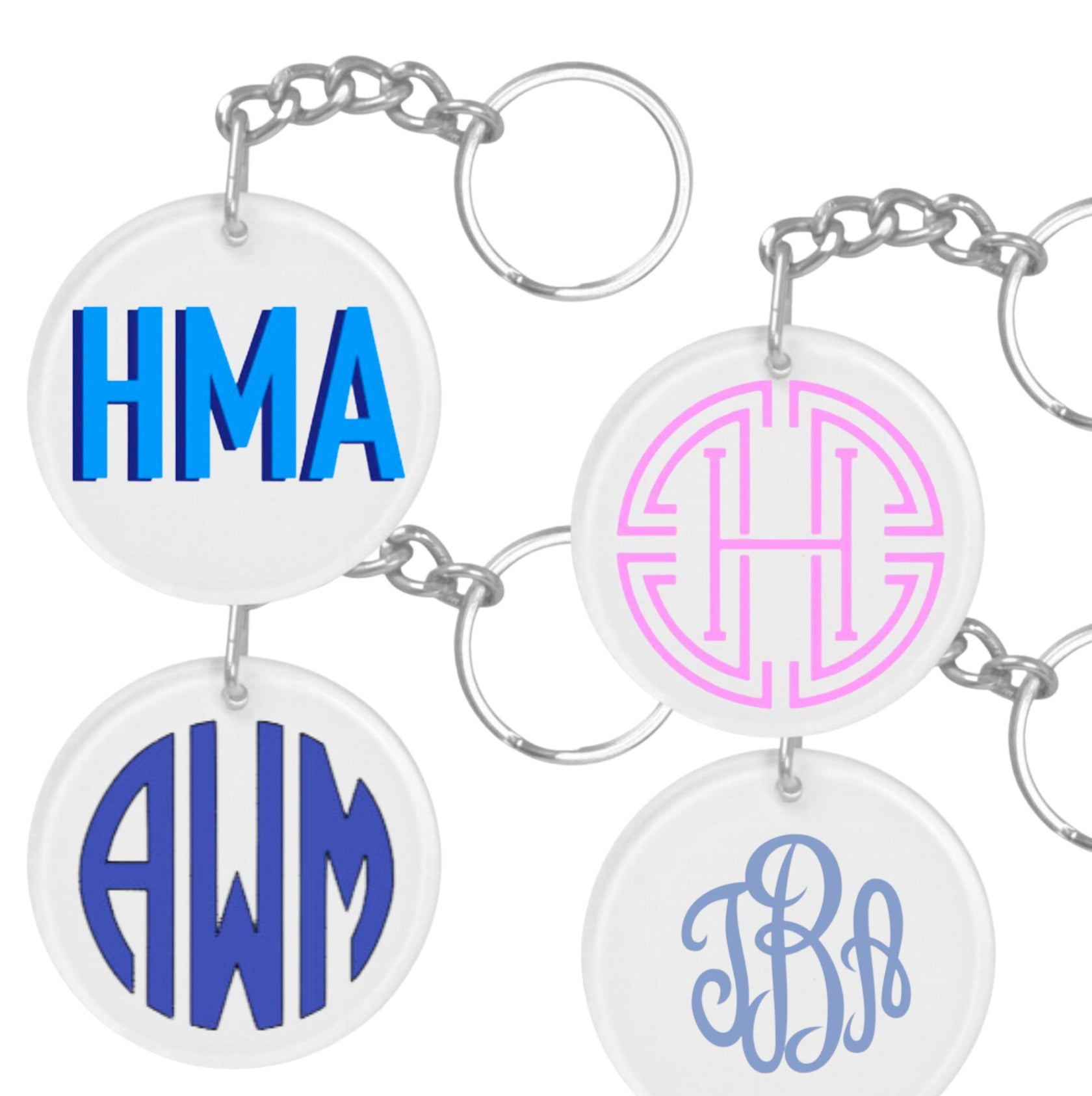 Acrylic Round Key Ring