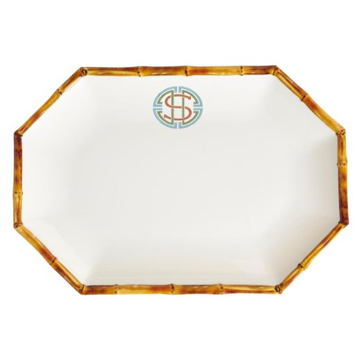 BAMBOO TOUCH OCTAGONAL SERVING TRAY / PLATTER - South of Hampton