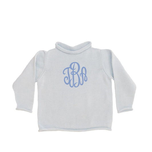 Children's Cotton Roll Neck Sweater - South of Hampton