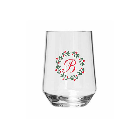 Christmas Acrylic Stemless Wine Glasses - South of Hampton