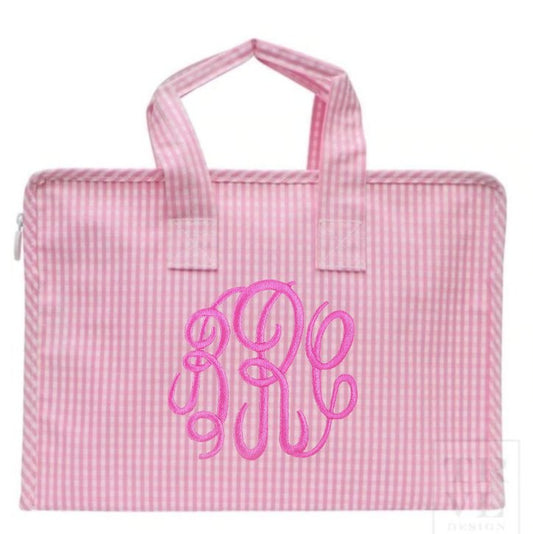 Gingham "Overnight" Tote - South of Hampton