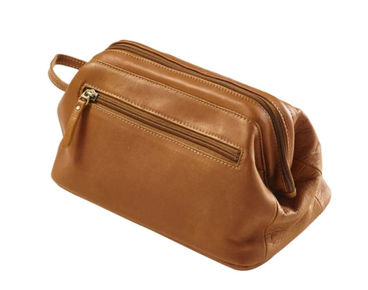 Leather Framed Toiletry Case - South of Hampton