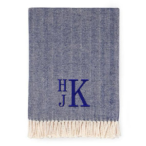 Sferra Cotton Throw - South of Hampton