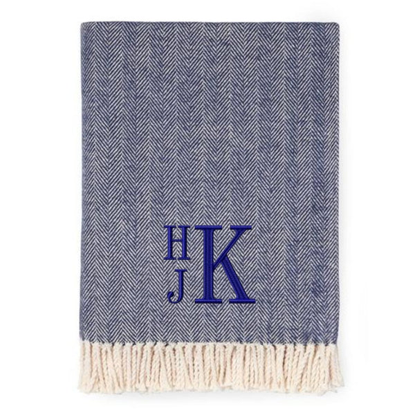 Sferra Cotton Throw - South of Hampton