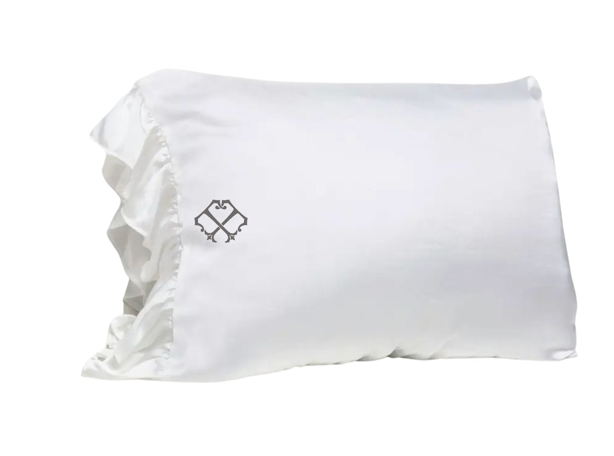 Silky Pillowcase w/Ruffle - South of Hampton