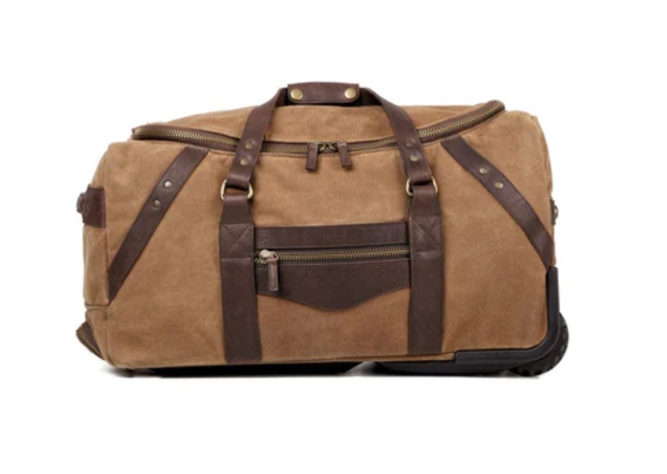 Waxed Canvas Rolled Duffle Bag - South of Hampton