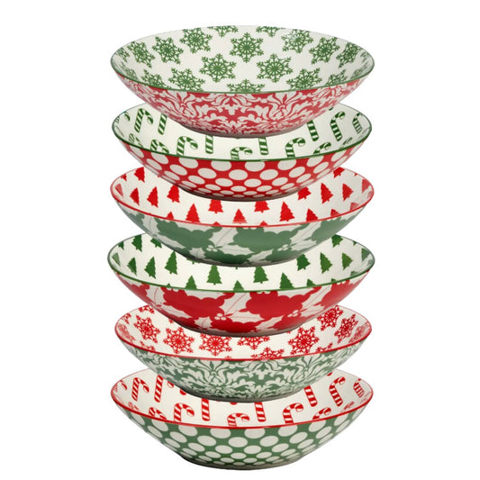 Winter Medley Christmas Dinner Bowl 9.25x2.25 - South of Hampton